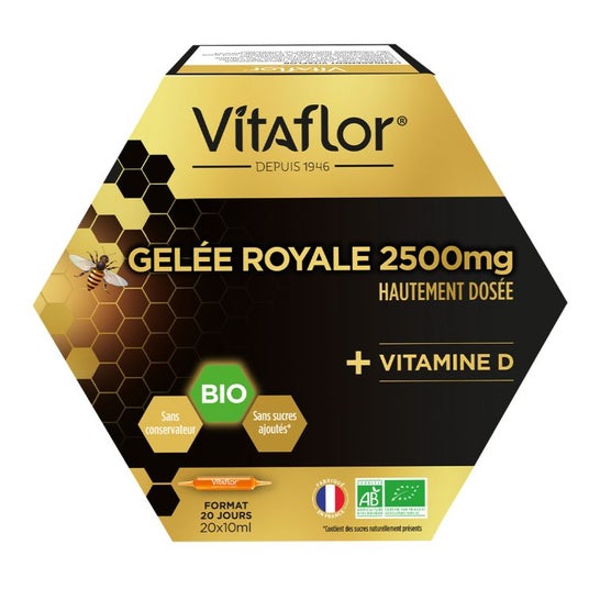 Vitaflor Jalea Real 2500mg + Vitamina D 20x10ml