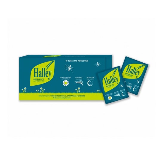 Halley insect repellent towelette 10 uts