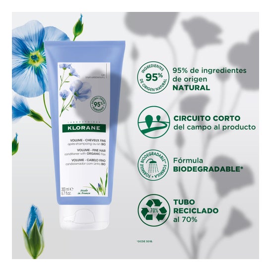 Klorane Acondicionador al Lino BIO 200 ml