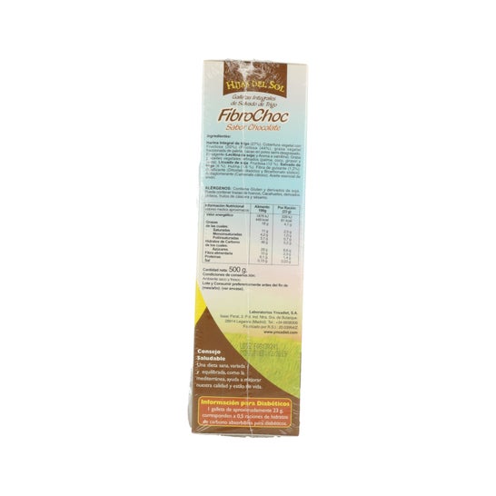 Hijas del Sol FibroChoc Galletas Integrales Sabor Chocolate 500 g