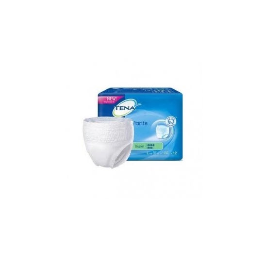 TENA PANTS Urinary Incontinence Briefs SUPER Absorption Bag of 12