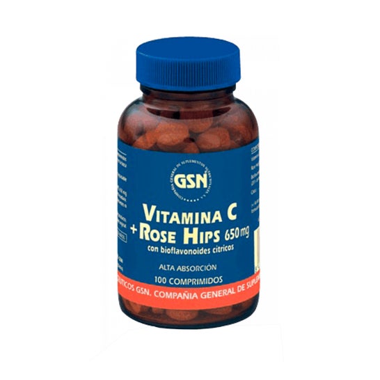 GSN Vitamina C+rose Hips 100comp