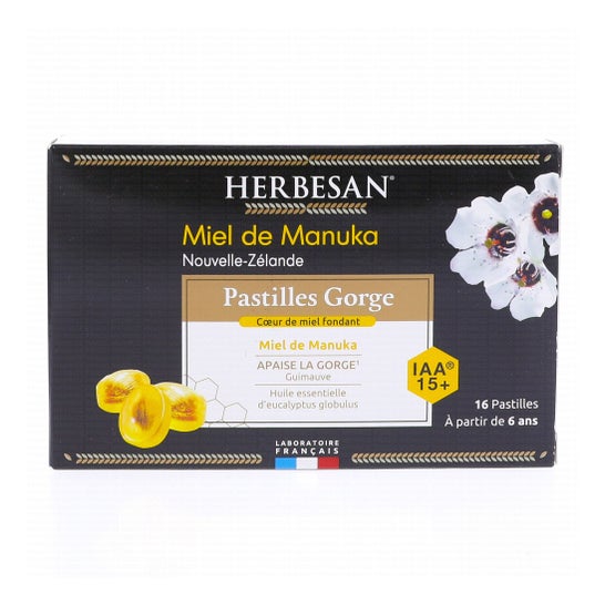 Herbesan Miel de Manuka Garganta 16 Tabletas