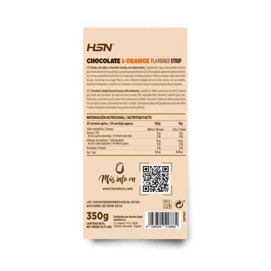 HSN Sirope Chocolate y Naranja 350 g
