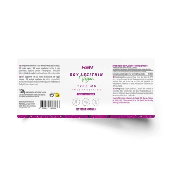 HSN Lecitina de Soja 1200 mg 120 Perlas vegetales