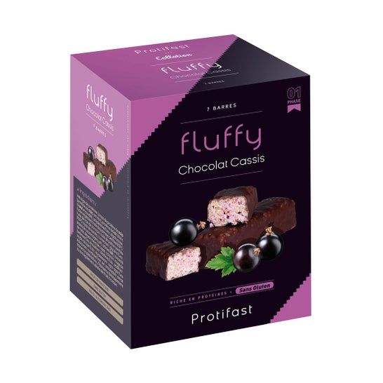 Protifast Fluffy Chocolate Grosella Negra Barritas 7uds