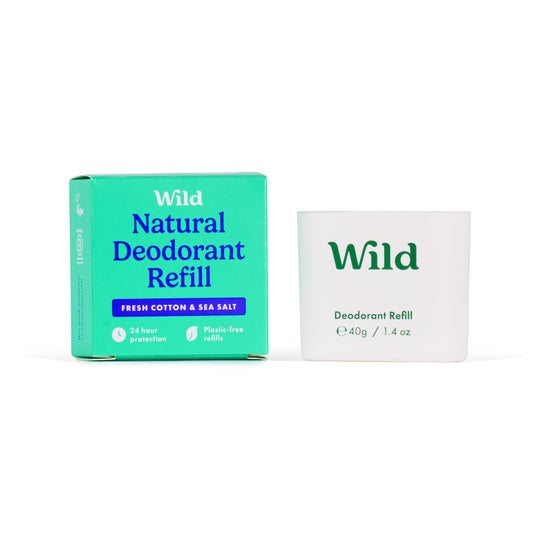 Wild Desodorante Natural Recarga Algodón y Sal Marina 40g