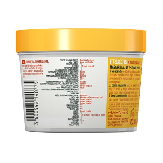 Garnier Mascarilla Ultra Nutritiva Fructis Hair Food Banana 390 ml