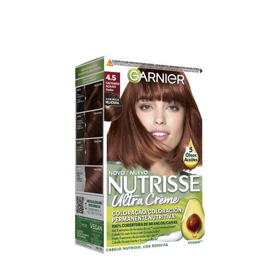 Garnier Nutrisse Kit Coloração Permanente 4.5 Castanho Acajou