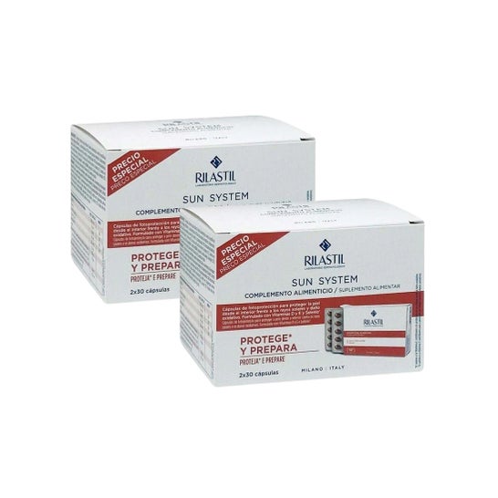 Rilastil Sun System Solbeskyttelse Oral 4x30 kapsler