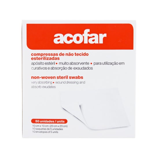 Acofar Compresas Estériles de Tejido sin Tejer 10x10cm 50uds