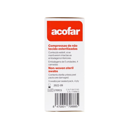 Acofar Compresas Estériles de Tejido sin Tejer 10x10cm 50uds