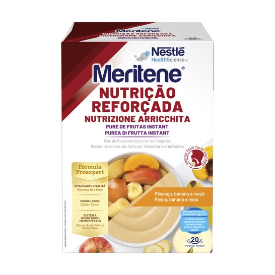 Meritene Nutrición Reforzada Puré Melocotón, Plátano y Manzana Instant 700g