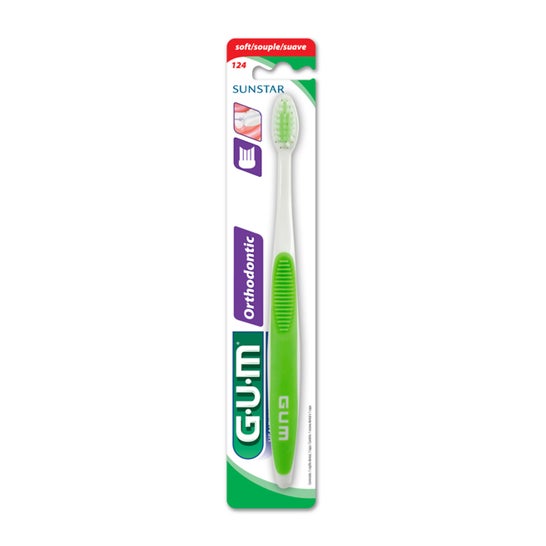GUM® cepillo dental ortodoncia adulto 124 1ud