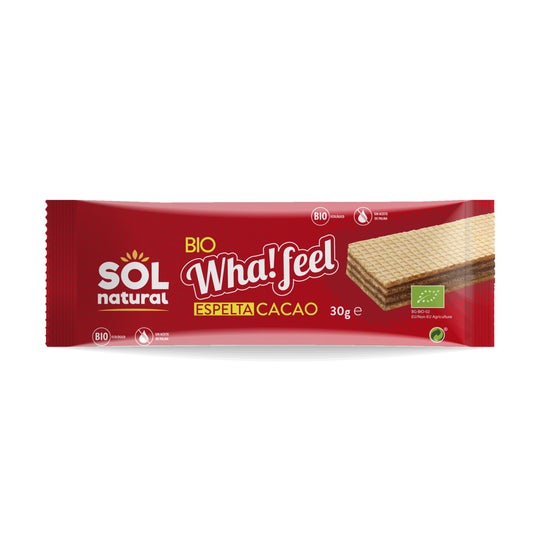 Sol Natural Wha! Feel Snack Espelta y Cacao Bio 30g