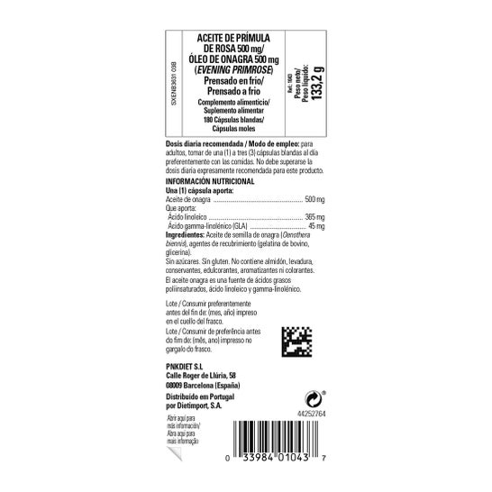 Solgar Aceite de Prímula de Rosa 500 mg 180 Perlas