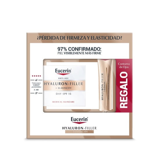 Eucerin Pack Elasticidad Hyaluron Filler Elasticity Día Spf15 + Contorno de Ojos
