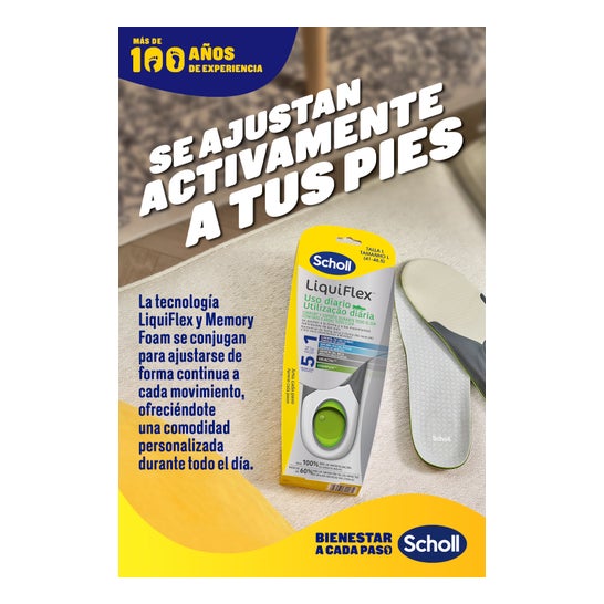 Scholl LiquiFlex Suole Supporto Quotidiano Taglia 2 1 Paio