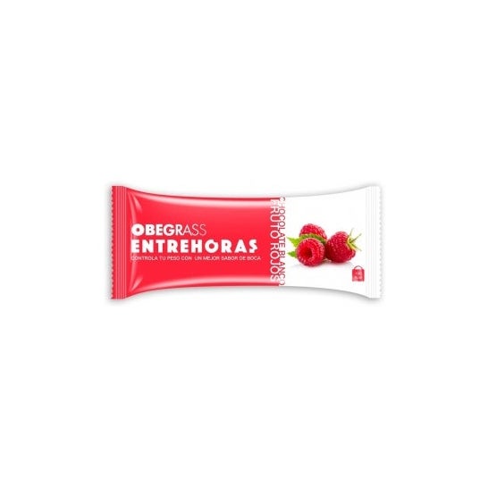 Obegrass Entrehoras reep witte chocolade en rode bessen 1ud