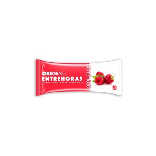 Obegrass Entrehoras barrita chocolate blanco y frutos rojos 1 ud