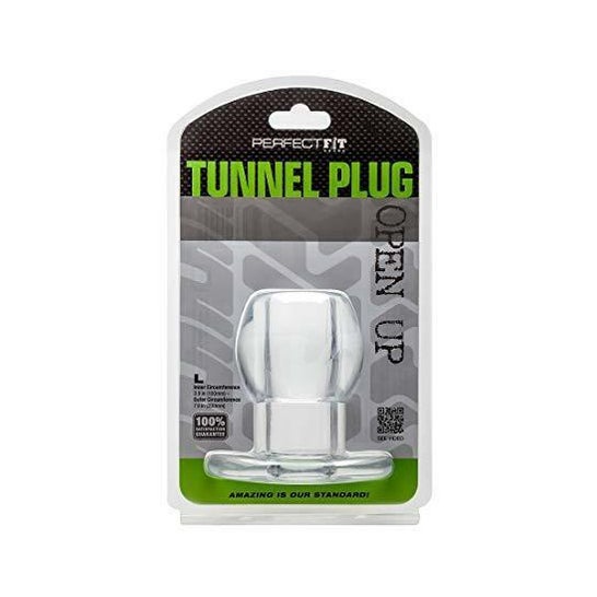 Perfect Fit Brand Plug Tunnel Silicone Transparent L 1 stk
