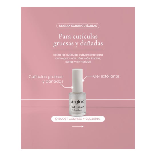 Unglax Scrub Cutículas Gel Exfoliante 10 ml