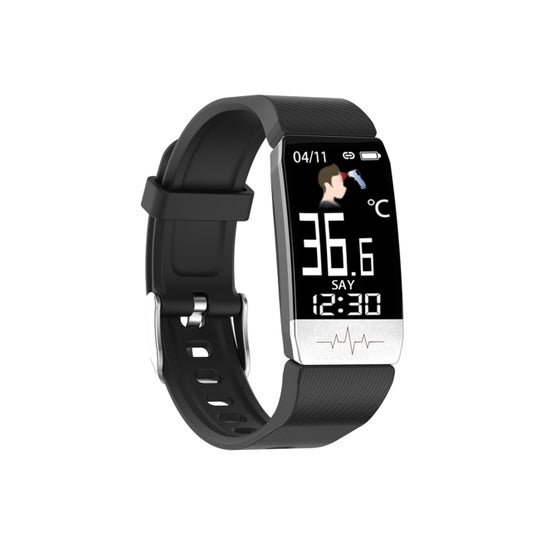 Ksix Fitness Band Thermometer Hr Negro 1ud