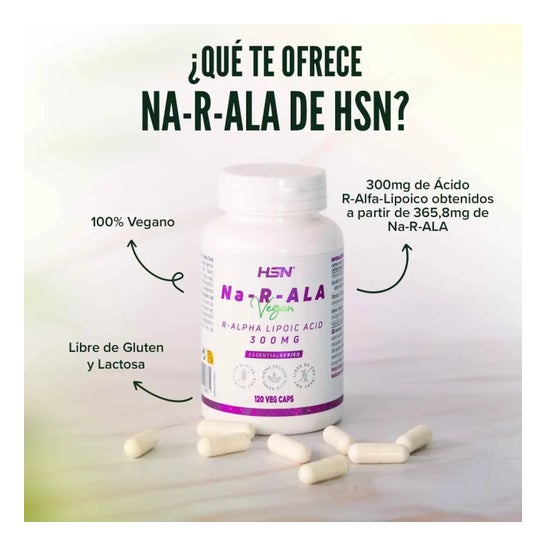 HSN Ácido R-Alfa Lipoico 300mg 120vcaps
