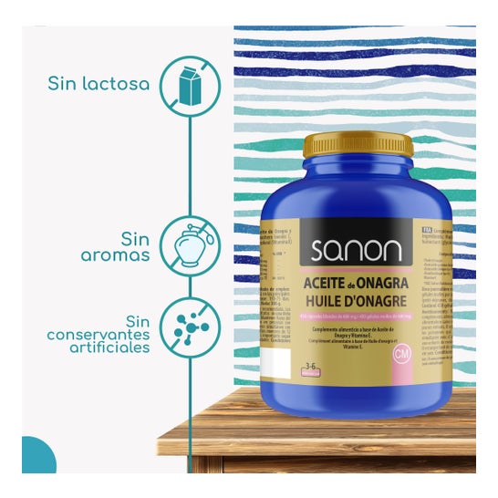 Sanon Aceite de Onagra 450 cápsulas blandas
