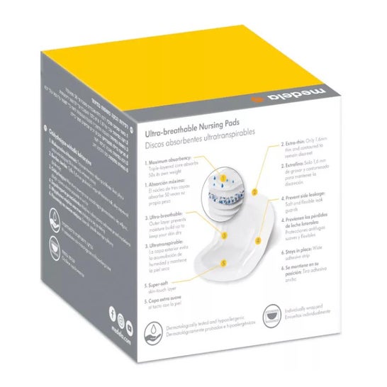 Medela Discos Absorbentes Ultratranspirables 30uds Medela Discos Absorbentes Ultratranspirables 30uds