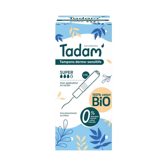 Tadam' Tampones Dermo-Sensitivos Con Aplicador Super 14 uds