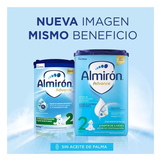 Almirón Advance 2 Leche de continuación en polvo desde los 6 meses 800g Almirón Advance 2 Leche de continuación en polvo desde los 6 meses 800g