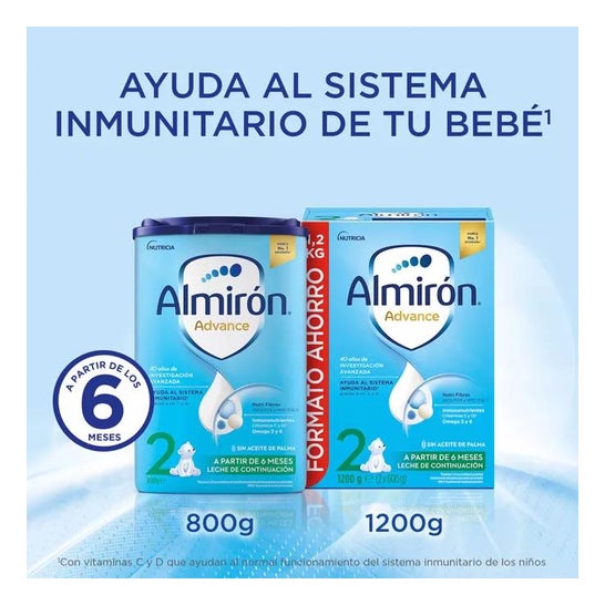 Almirón Advance 2 Leche de continuación en polvo desde los 6 meses 800g Almirón Advance 2 Leche de continuación en polvo desde los 6 meses 800g