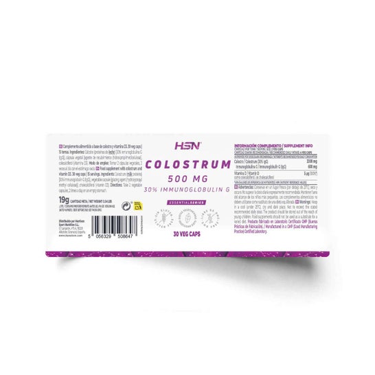 HSN Calostro 30% Inmunoglobulina G 500 mg 30 vcaps