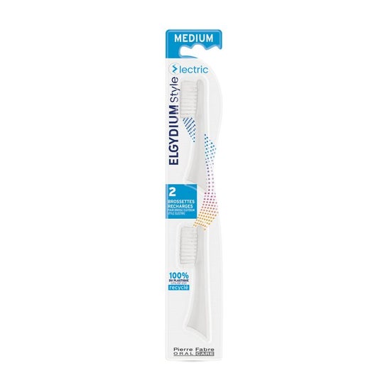 Elgydium Style Recambios Cepillo de Dientes Eléctrico Medio 2 uds