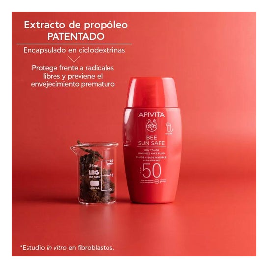 Apivita Bee Sun Safe Facial Fluid Invisible Dry Touch SPF50+ 50ml Apivita Bee Sun Safe Facial Fluid Invisible Dry Touch SPF50+ 50ml