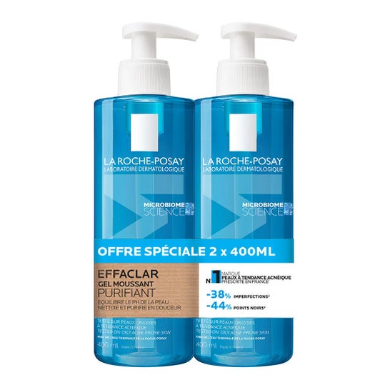 La Roche-Posay Effaclar Purifying Foaming Gel 2x400ml