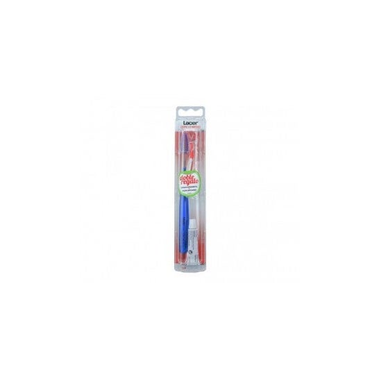 Lacer Medium Toothbrush Gift Interdental Brush + Paste