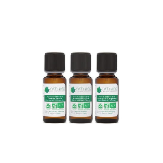 Voshuiles Anti-Stress-Kit 3 organische ätherische Öle