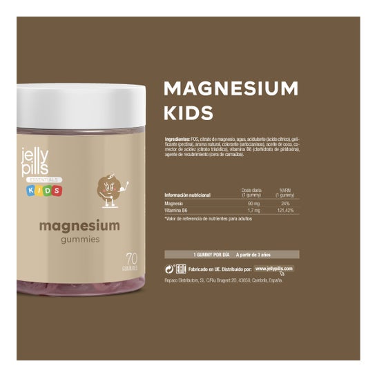 Jelly Pills® Essentials Kids Magnesium Gummies 70uds