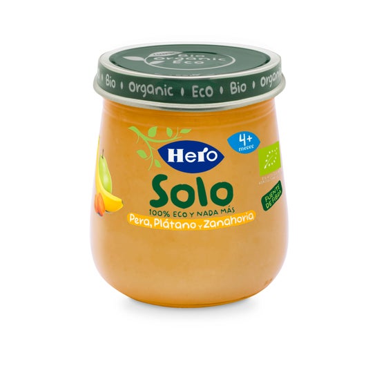 Hero Baby Solo Solo Pære Banan Og Gulerod 120g