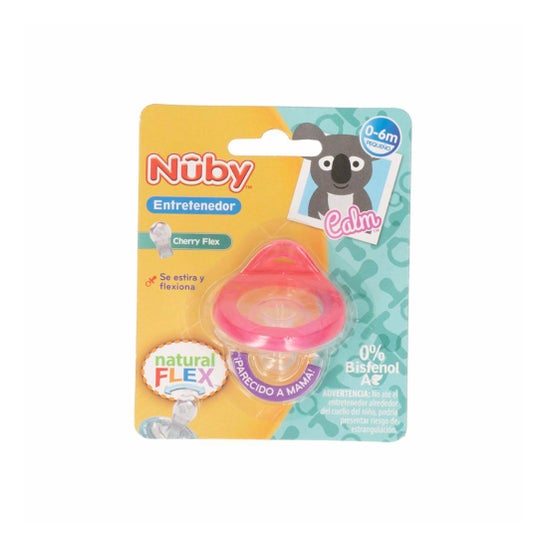 Nuby Natural Flex Silicone Soother Cherry Flex 0-6M 1ud