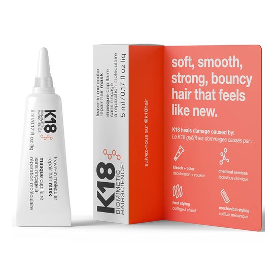 K18 Mascarilla Capilar Reparación Molecular Sin Aclarado 5 ml