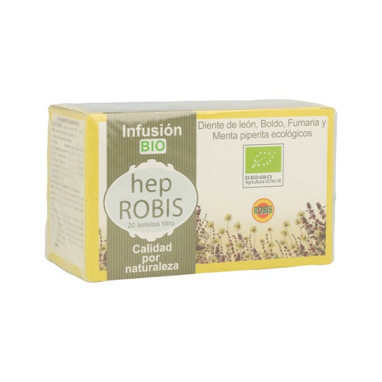 ROBIS hep Organic Infusion of Dandelion, Boldo, Fumitory and Peppermint 20 units