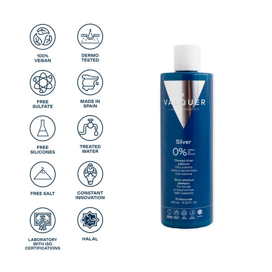 Valquer Champú Silver Platinum 400 ml