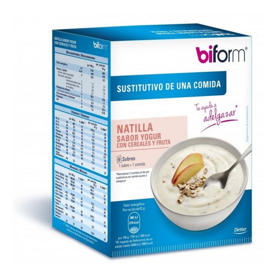 Biform natillas yogur de cereales y fruta 6 sobresx50g