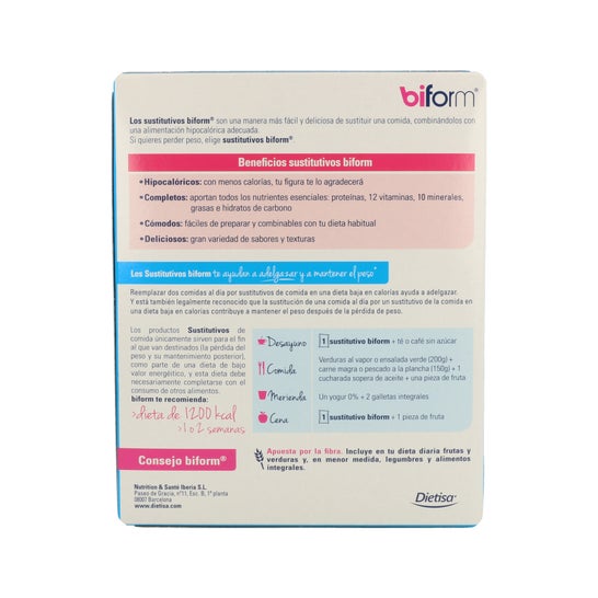 Biform natillas yogur de cereales y fruta 6 sobresx50g