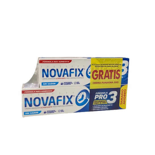 Novafix Fórmula Pro 3 Sin Sabor 70g + 50g