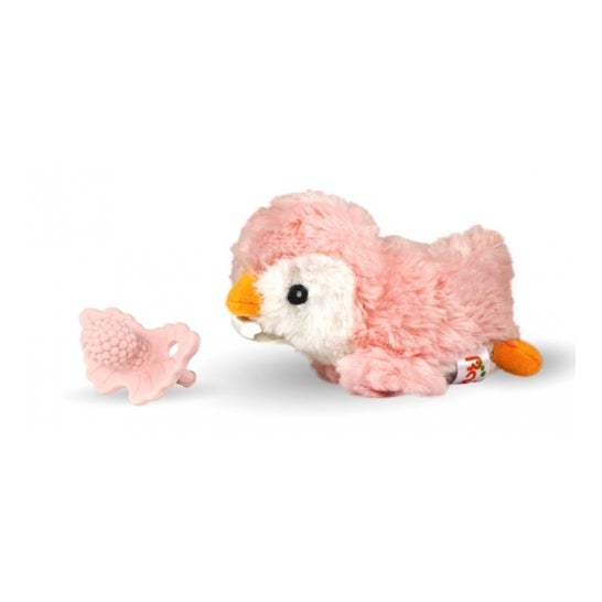 Razbaby Razbuddy Pack Pinguino Rosa + Chupete Rosa