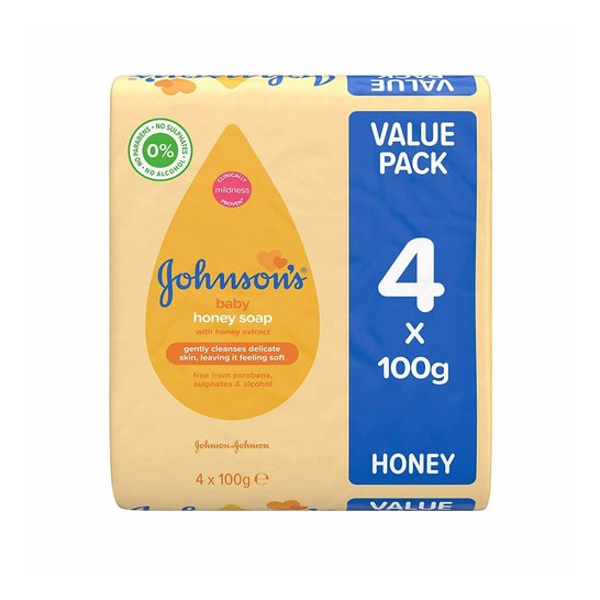 Johnson's Baby Honey Soap 4 x 100g